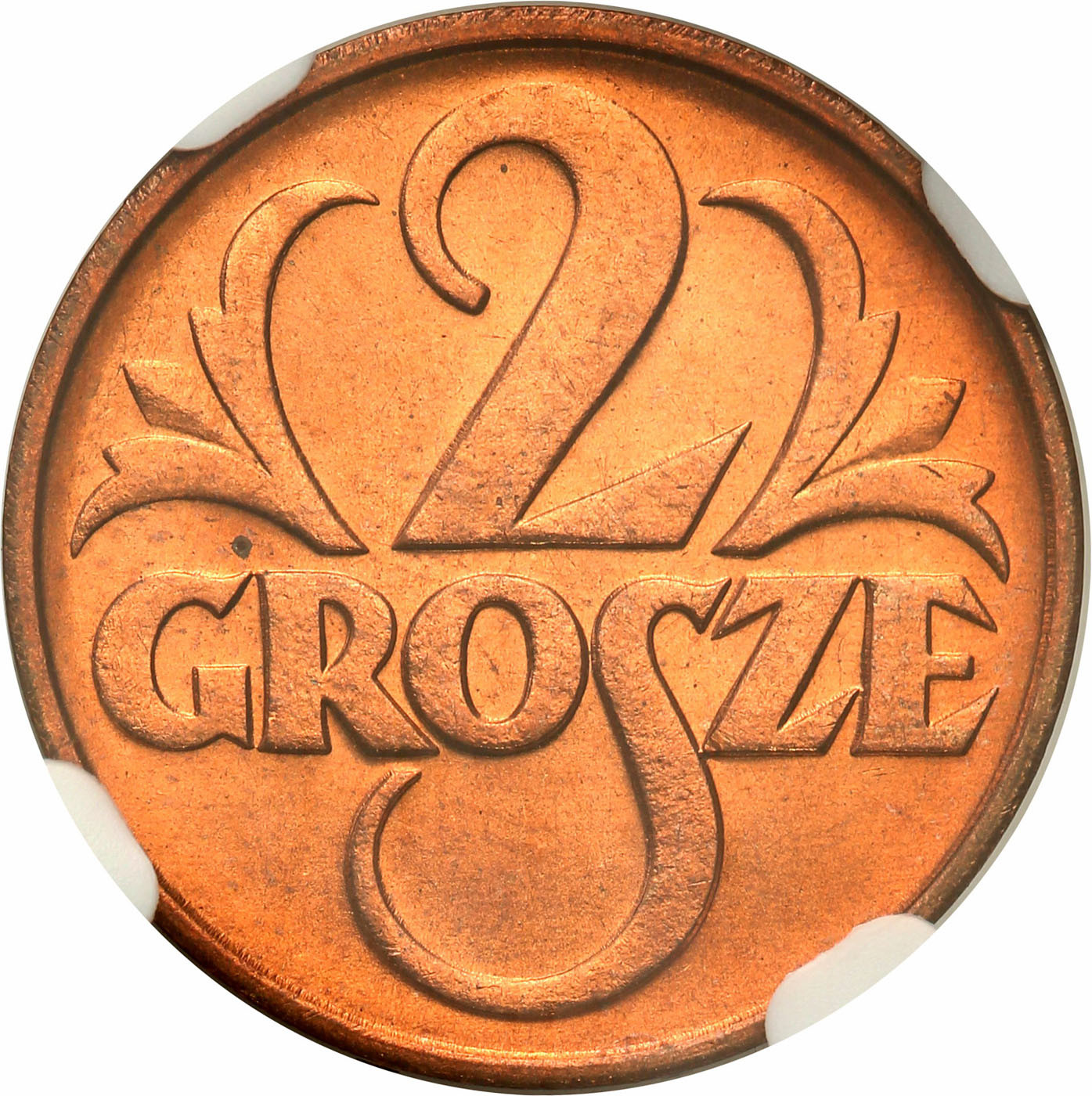 II RP. 2 grosze 1936 NGC MS66 RD